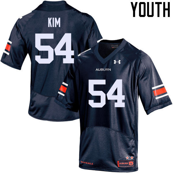 Auburn Tigers Youth Kaleb Kim #54 Navy Under Armour Stitched College NCAA Authentic Football Jersey YET1274XJ